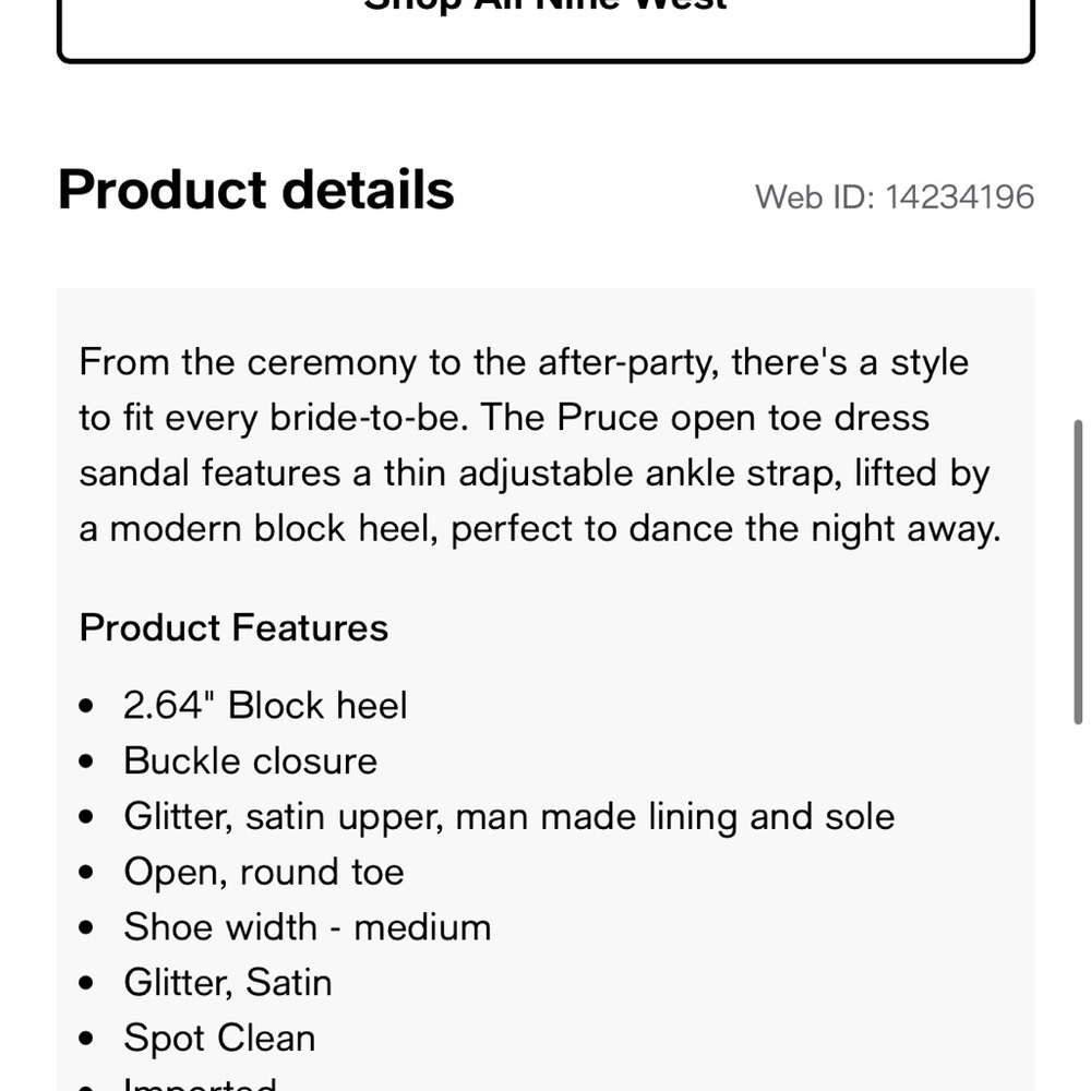 Nine West White Block Heel - Picture 5 of 5